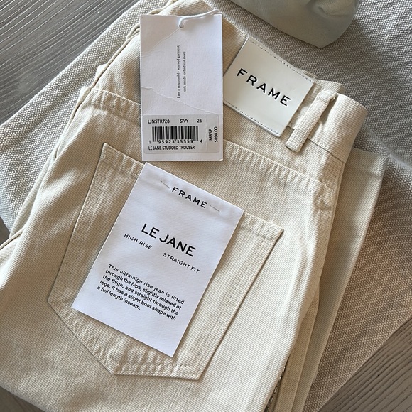 NWT Frame Le Jane studded trouser jeans - Picture 5 of 6